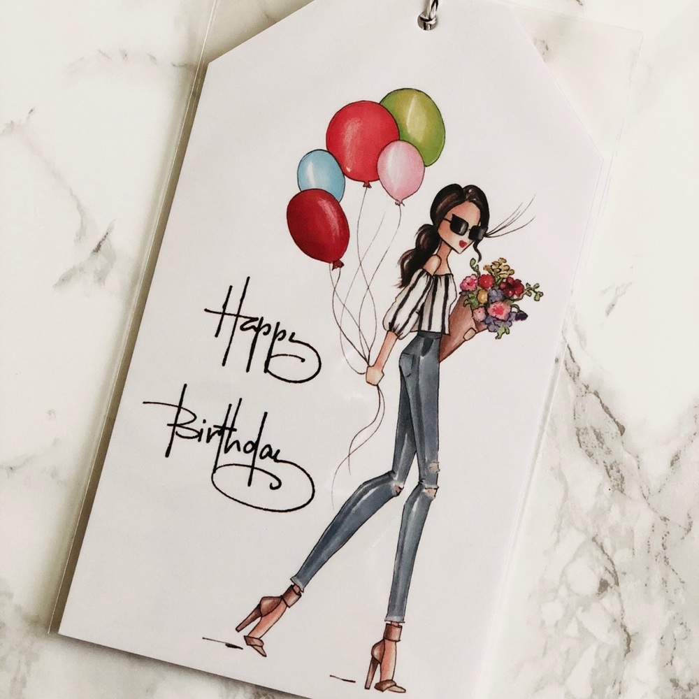 Large Happy Birthday Gift/Wine Tag